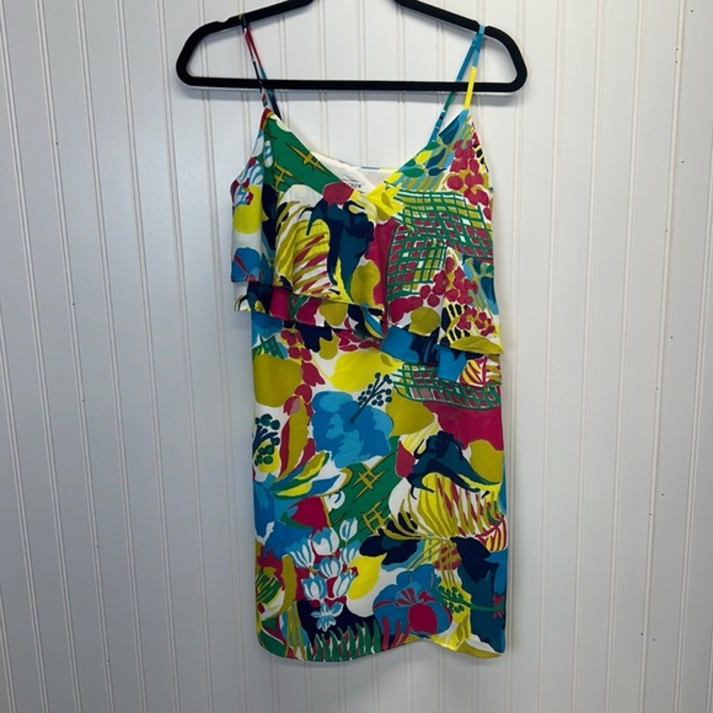 J.Crew Tropical‎ Floral Teired Strappy Dress Sz 00